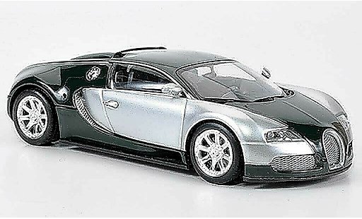 Bugatti Veyron Edition Centenaire 1/43 Minichamps Chrom/gr&Atilde;&frac14;n 2009 modellautos
