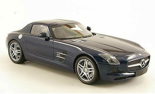 Mercedes SLS Coupe 1/18 Minichamps coupe AMG (C197) blau 2010 modellautos