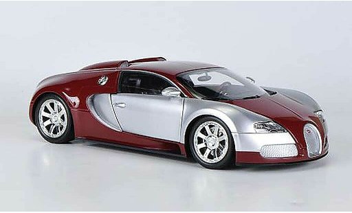 Bugatti Veyron Edition Centenaire 1/18 Minichamps chrom/rot 2009 modellautos