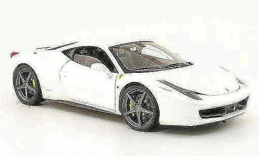Ferrari 458 Italia 1/18 Hot Wheels Elite weiss owned by f.alonso modellautos
