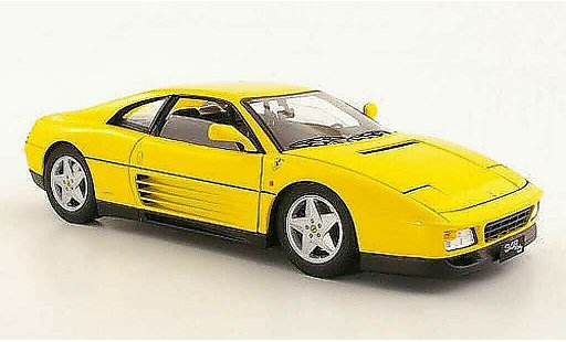 Ferrari 348 TB 1/18 Hot Wheels Elite gelb 1989 modellautos