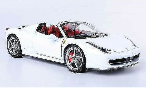 Ferrari 458 Italia Spider 1/18 Hot Wheels Elite weiss (Elite) modellautos