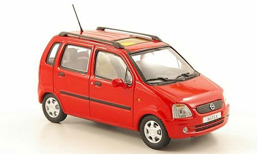Opel Agila Base 1/43 Minichamps rot 2000 modellautos