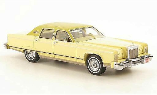 Lincoln Continental 1977 1/43 Neo gelb/gr&Atilde;&frac14;n modellautos