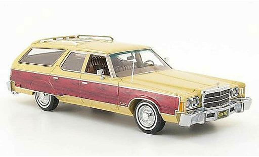 Chrysler Town & Country Station Wagon 1/43 Neo beige/Holzoptik 1976 modellautos