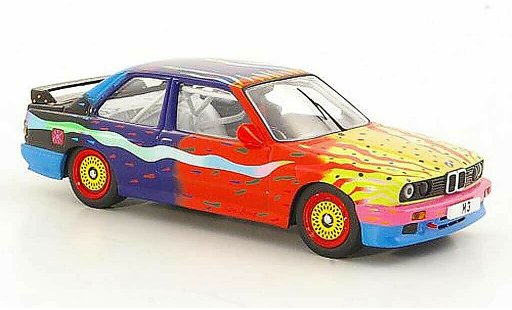 Bmw M3 coupe 1/43 IXO E30 Art Car Ken Done 1990 modellautos