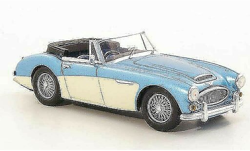 Austin Healey 3000 roadster 1/43 Spark MKIII (BJ8) blau/beige Strassenversion RHD 1965 modellautos