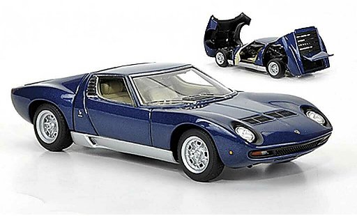 Lamborghini Miura SV 1/43 Autoart blau 1971 modellautos