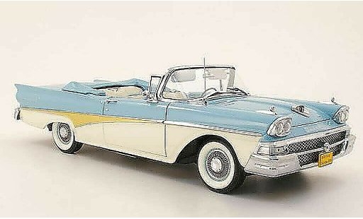 Ford Fairlane 500 Convertible 1/18 Sun Star cabrio blau/weiss/or modellautos