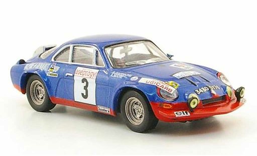 Alpine A110 rallye 1/43 Hachette No.3 Rally Neige et Glace 1972 modellautos