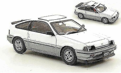 Honda CR-X Ballade 1/43 Ebbro Sports Si weiss/grau 1984 modellautos
