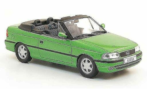 Opel Astra F Cabriolet 1/43 Hachette Cabrio gr&Atilde;&frac14;n (ohne Magazin) 1994 modellautos