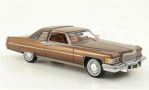 Cadillac Deville Coupe 1/43 Neo 1976 braun/braun modellautos