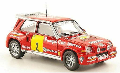Renault 5 Turbo 1/43 Hachette Maxi 4x4 No.2 Philips Rally de Tierra de Aviles 1989 modellautos