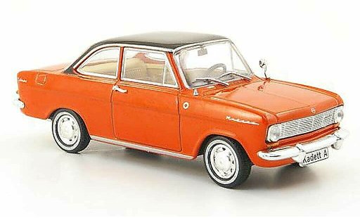 Opel Kadett A A 1/43 Hachette Coupe rot/schwarz (ohne Magazin) 1962 modellautos