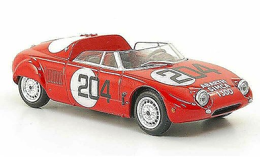 Abarth 1300 Simca Spider 1/43 Hachette Sport No.204 rot 1962 modellautos