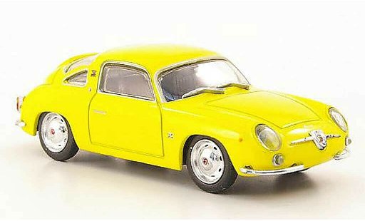 Fiat 750 Abarth 1/43 Hachette Record Monza gelb 1958 modellautos