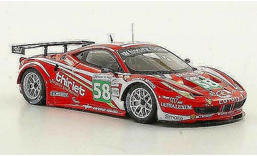 Ferrari 458 Italia GT2 1/43 Fujimi No.58 Team Luxury Racing A.Beltoise / P.Thiriet / F.Jakubowski 24h Le Mans 2011 modellautos