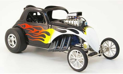 Fiat 500 Classique 1/18 GMP topolino schwarz mit flammendekor modellautos