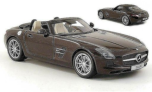 Mercedes SLS roadster 1/18 Minichamps amg (r197) braun 2011 modellautos