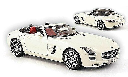 Mercedes SLS roadster 1/18 Minichamps amg (r197) weiss 2011 modellautos