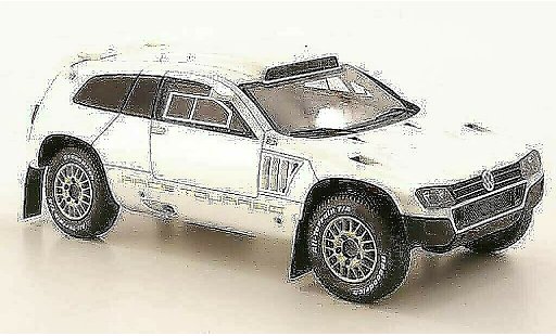 Volkswagen Touareg Dakar 1/43 Spark Race 3 weiss Qatar Edition 2011 modellautos