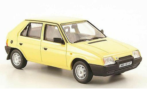 Skoda Favorit 136L 1/43 Abrex beige 1987 modellautos