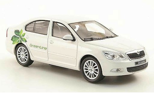 Skoda Octavia Green Line 1/43 Abrex weiss 2008 modellautos