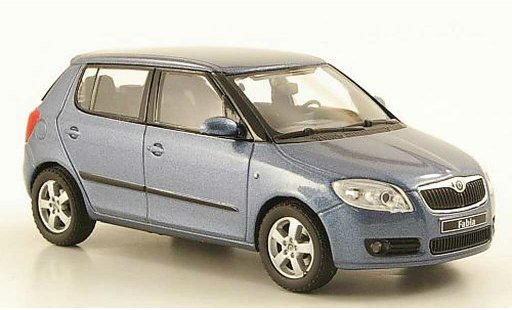 Skoda Fabia II 1/43 Abrex blaugrau 2006 modellautos