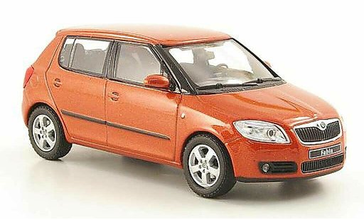 Skoda Fabia II 1/43 Abrex orange 2006 modellautos