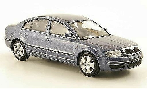 Skoda Superb Base 1/43 Abrex graublau modellautos