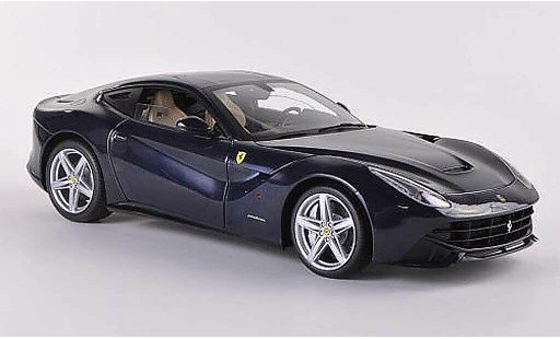 Ferrari F12 Berlinetta 1/18 Hot Wheels Elite 2 Limousine blau (Elite) modellautos