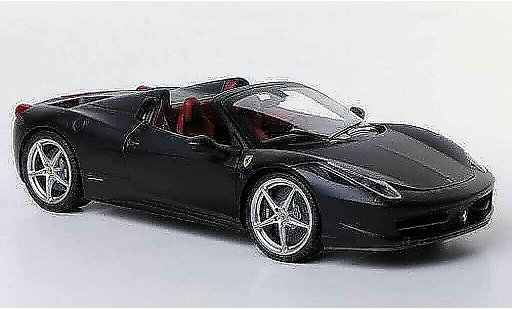 Ferrari 458 Italia Spider 1/18 Hot Wheels Elite matt schwarz modellautos