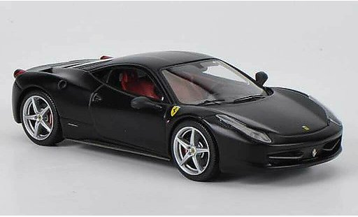 Ferrari 458 Italia 1/43 Hot Wheels Elite mattschwarz modellautos