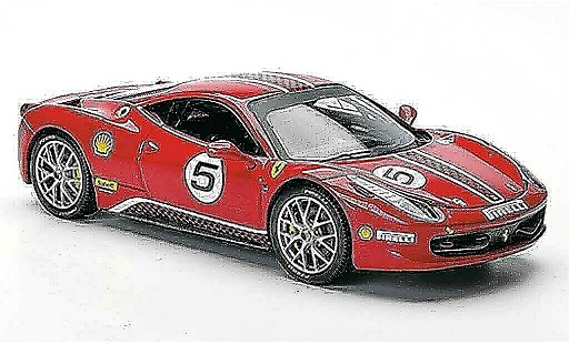 Ferrari 458 Challenge 1/43 Hot Wheels Elite No.5 rot modellautos
