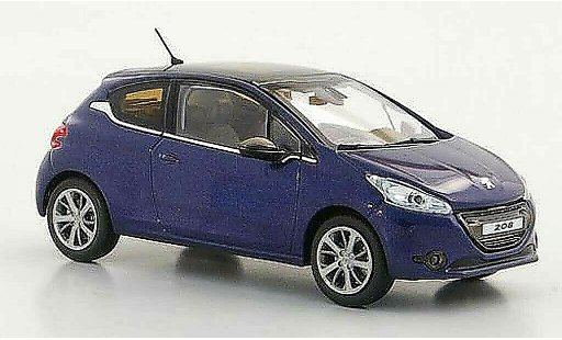 Peugeot 208 Base 1/43 Norev blau 3-portes modellautos
