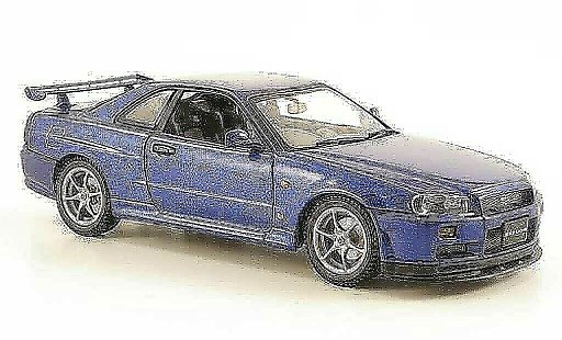 Nissan Skyline R34 1/43 Autoart GT-R blau 1999 modellautos
