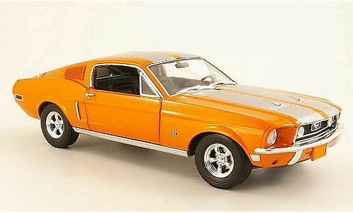 Ford Mustang Fastback 1/18 Greenlight GT 2+2 orange/grau metalliseegrau modellautos