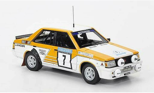 Mitsubishi Lancer 2000 Turbo 1/43 Neo No.7 Team Ralliart 1000 Lakes Rally 1982 modellautos
