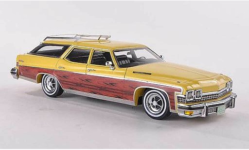 Buick Estate Station Wagon 1/43 Neo gelb/Holzoptik 1974 modellautos