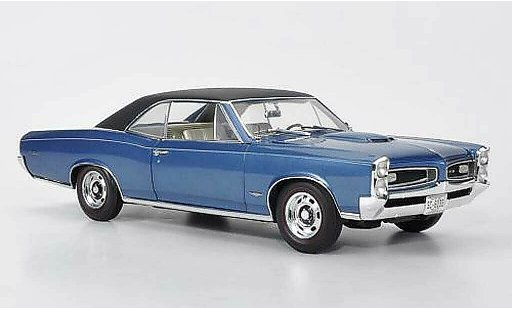 Pontiac GTO Hardtop 1/18 Highway 61 blau/matt schwarz 1966 modellautos