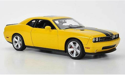 Dodge Challenger 2010 1/18 Highway 61 SRT8 gelb/matt schwarz modellautos