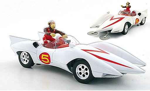Mach 5 Speed Racer Base 1/18 Ertl weiss modellautos