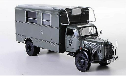 Mercedes L3500 Base 1/43 Premium ClassiXXs Fenster-Koffer Fernmeldenotdienst grau modellautos