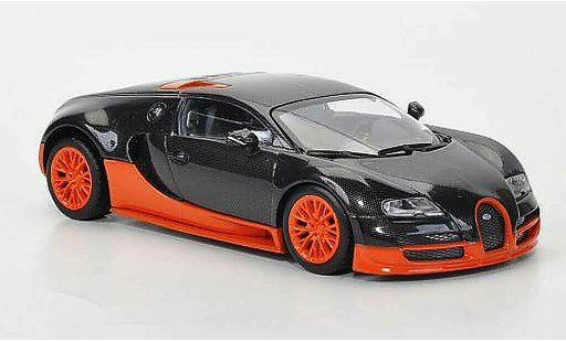 Bugatti Veyron Super Sport 1/43 Minichamps grau/orange avec Figur 2011 modellautos