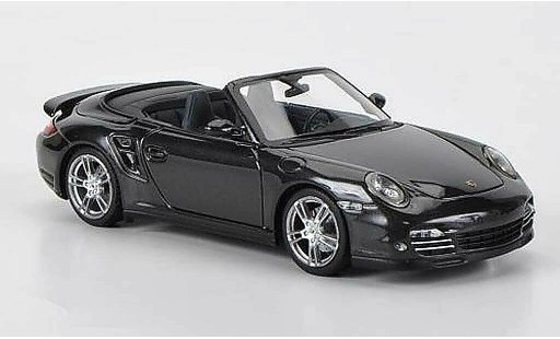 Porsche 911 Turbo 1/43 Minichamps cabriolet (II) grau avec Figur 2009 modellautos