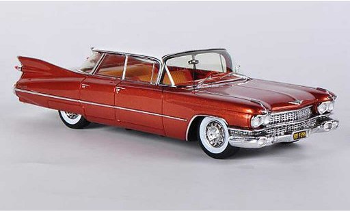 Cadillac Deville Sedan 1/43 Spark 4-Door 4-Window Hardtop braun/weiss 1959 modellautos