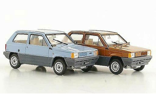 Fiat Panda Coffret 1/43 Brumm 2er-Set: 30 blau und 45 braun 1980 modellautos