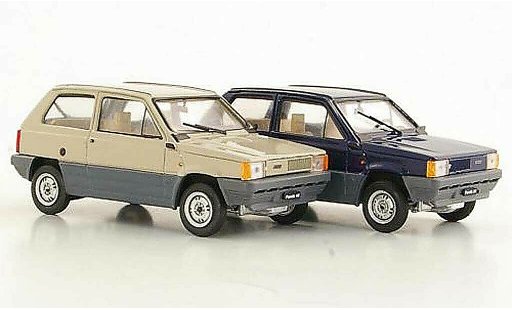 Fiat Panda Coffret 1/43 Brumm 2er-Set: 30 blau und 45 beige 1980 modellautos