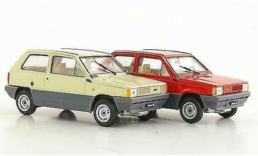 Fiat Panda Coffret 1/43 Brumm 2er-Set: 30 beige und 45 rot 1980 modellautos